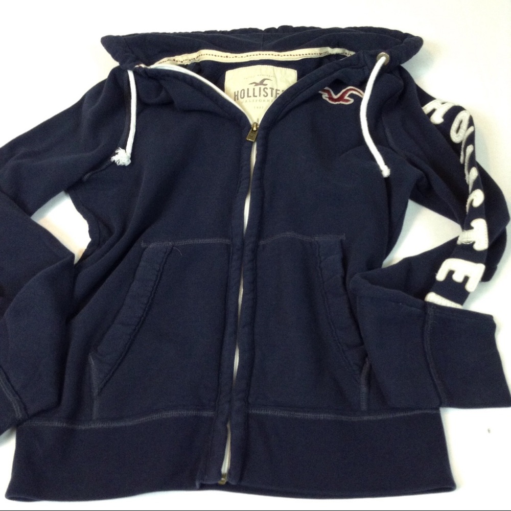 Hollister Hooded Sweatshirt Zip Front - L